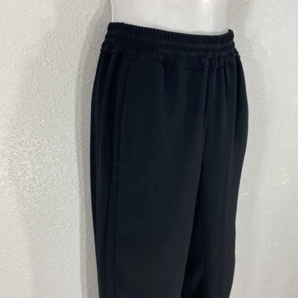 J. Crew Reese black pull on elastic waist tulip hem pocketed pants